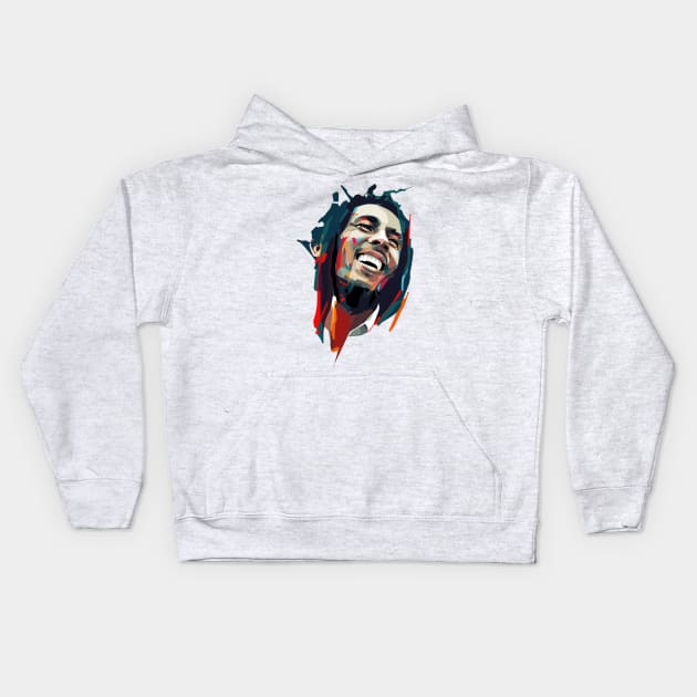 Bob marley Kids Hoodie by Dede baba